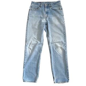 Vintage 2002 Levi’s 901 Relaxed Straight Leg Jeans Light Wash Mexico 32 X 32